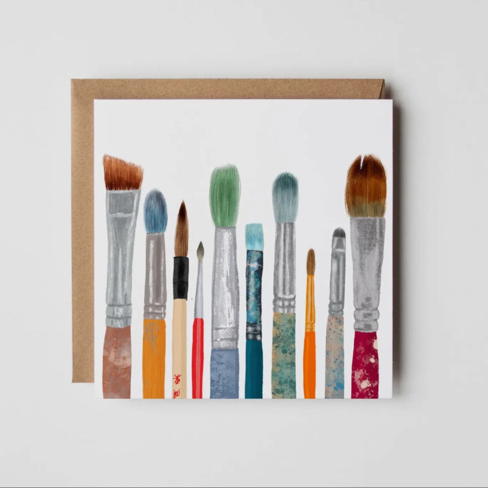 Brushes greeting Card