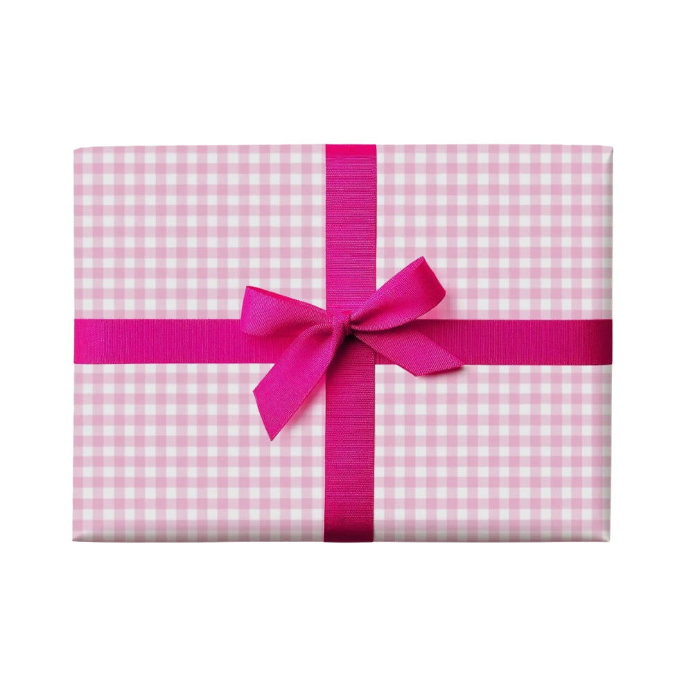 Pink Gingham Gift Wrap