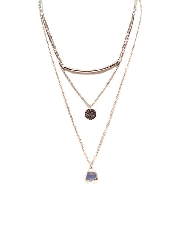 Multilayered Drop & Coin Necklace