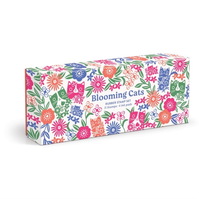 Blooming Cats Rubber Stamp Set