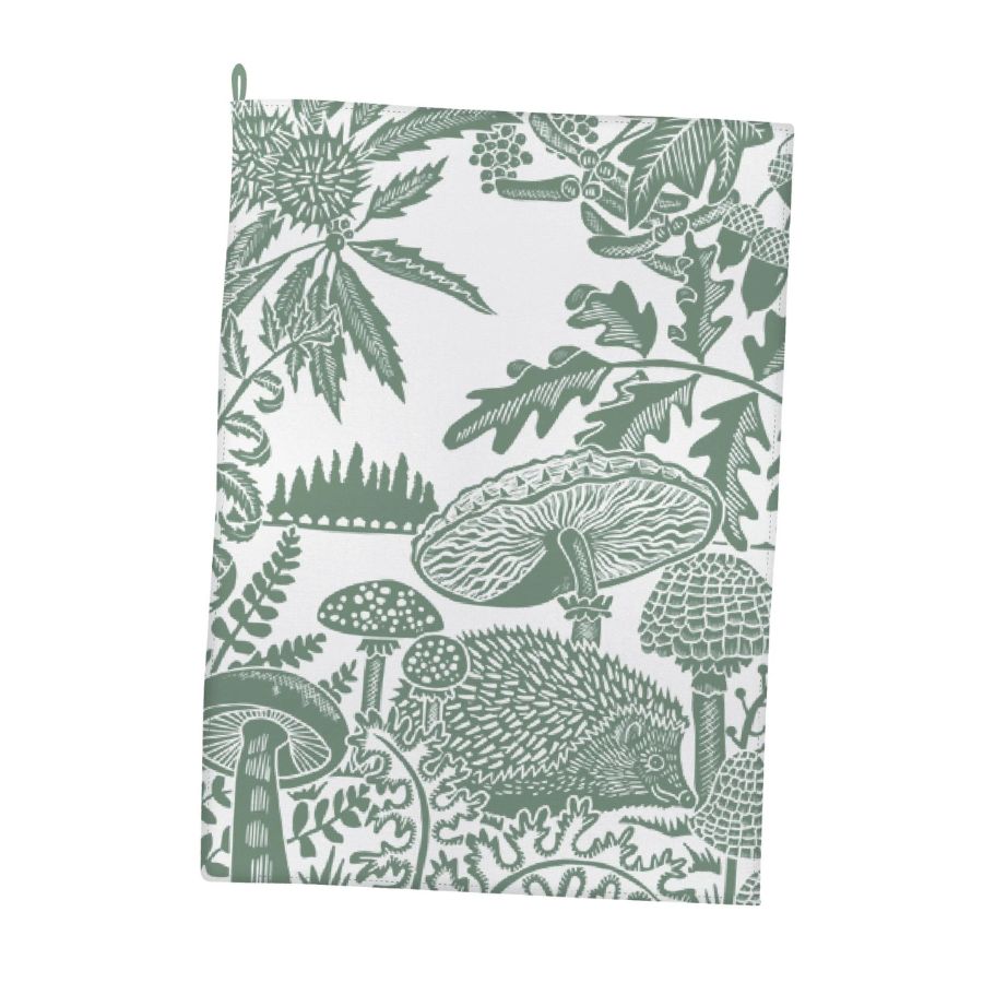 Woodland Green Tea Towel