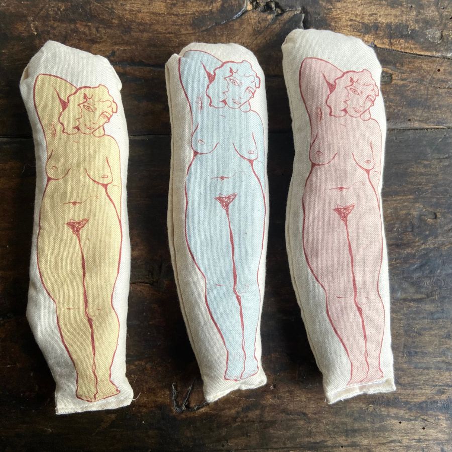 Lavender Bag Woman- Relax in the Nude