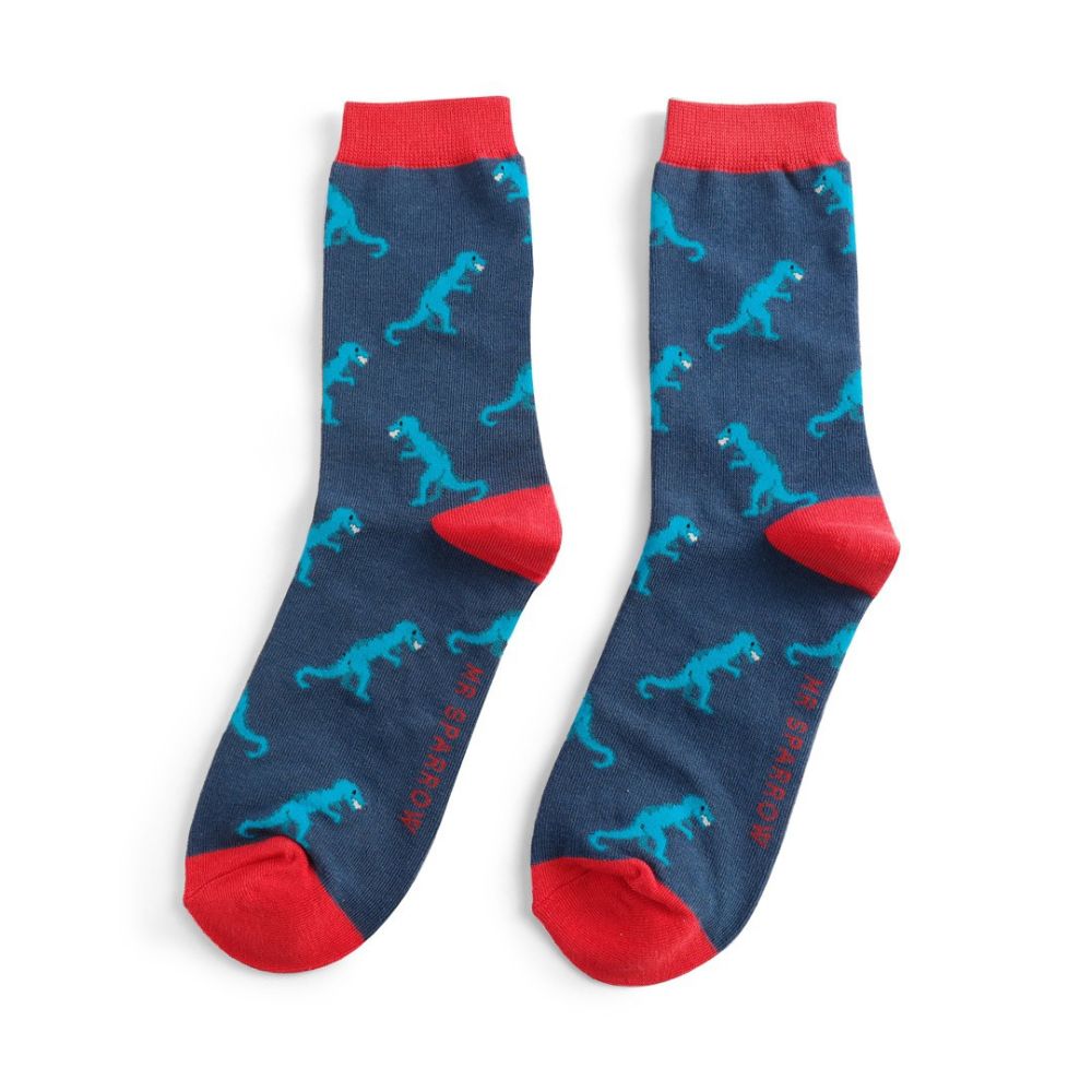 Mens Dinsoaur Socks -Navy