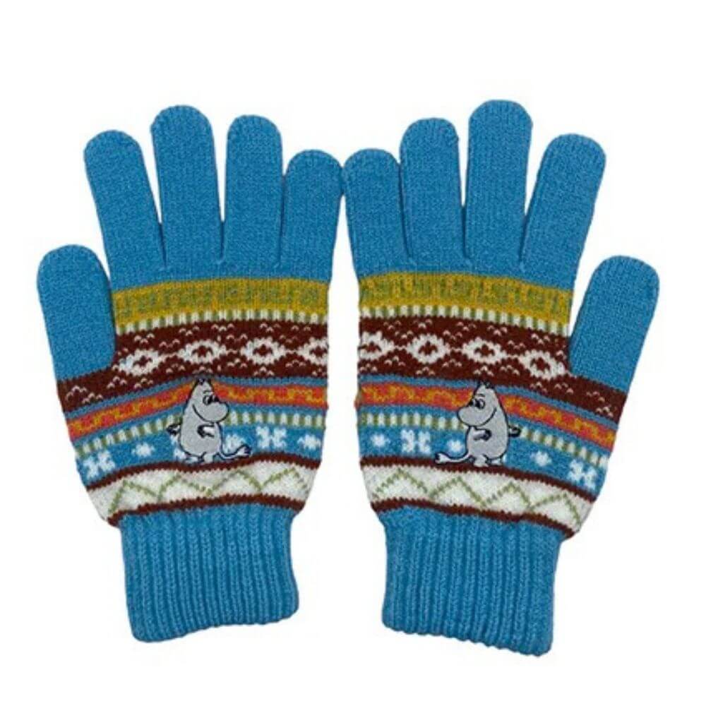 Moomin Blue Fairisle Gloves