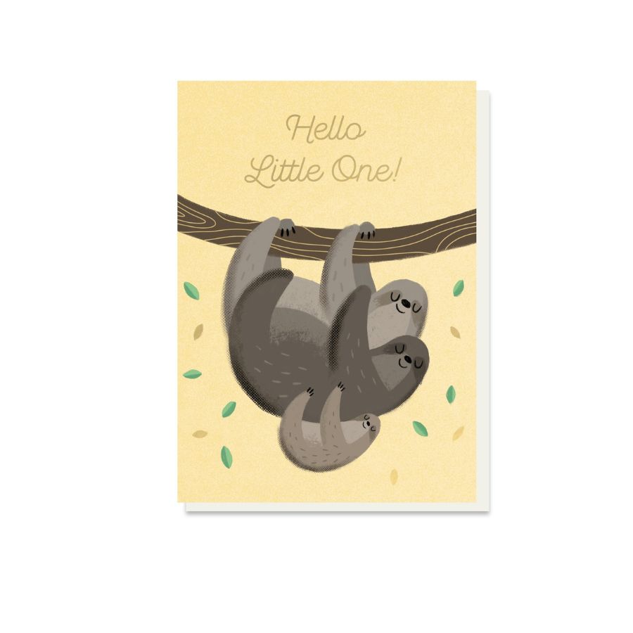 New Baby Card - Baby Sloth