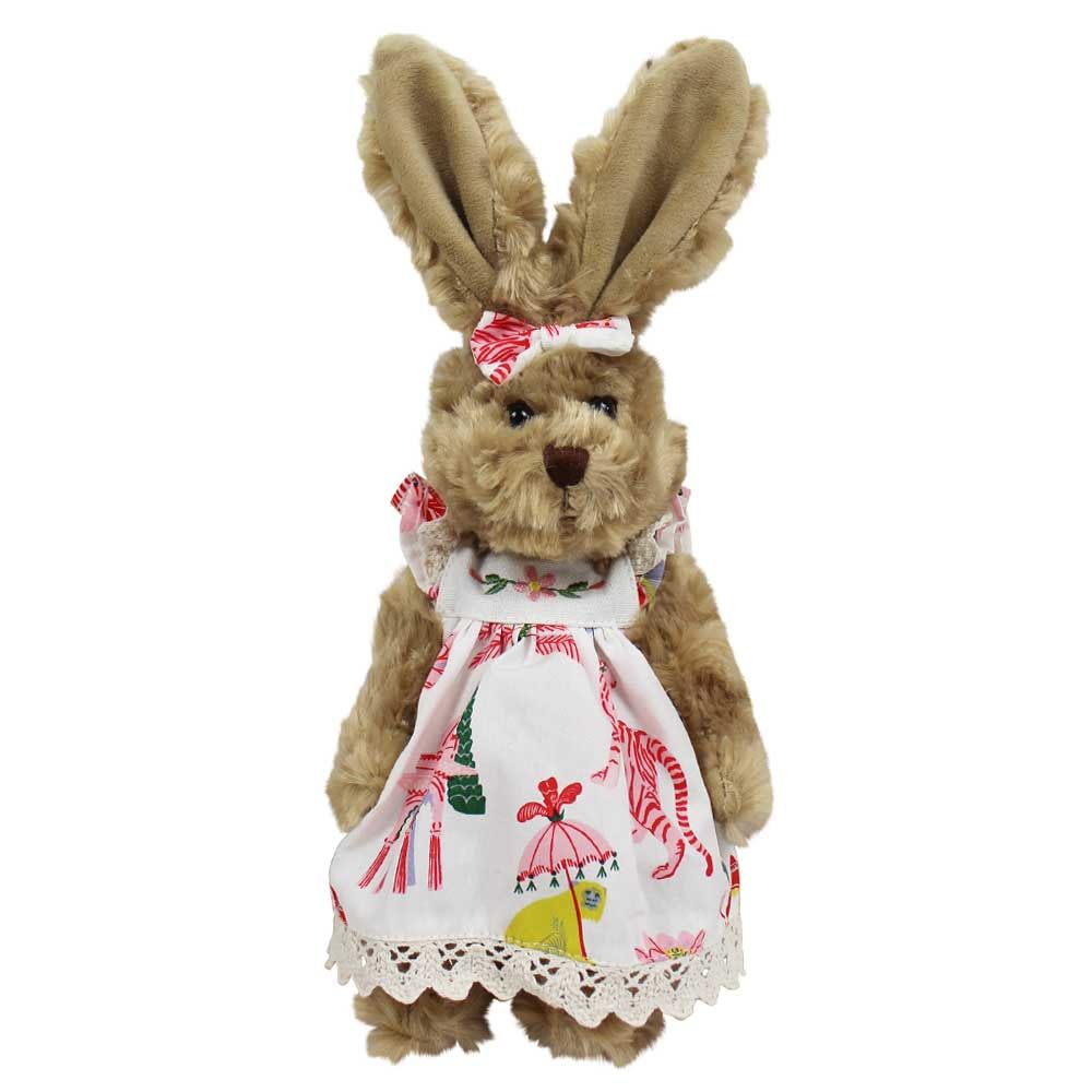 Rabbit Teddy with Sultans Garden Dress -20cm