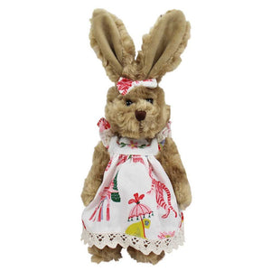 Rabbit Teddy with Sultans Garden Dress -20cm