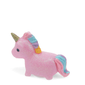 Sparkly little pink unicorn containing lip balm
