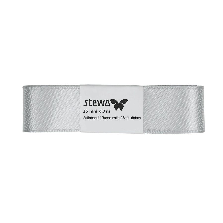 Satin Ribbon - Silver