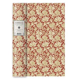 Floral patterned notebook with Morris & Co branding on a white background