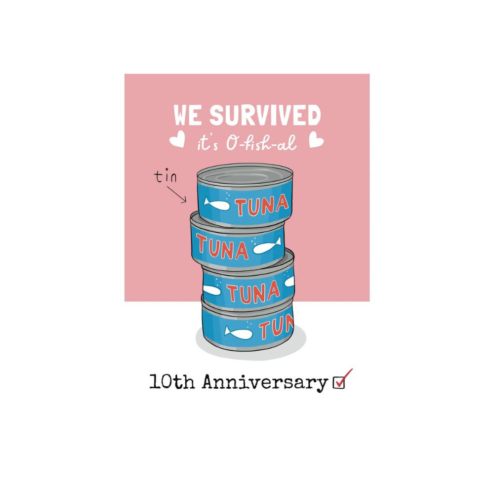 Funny 10th  (Tin) Anniversary Card