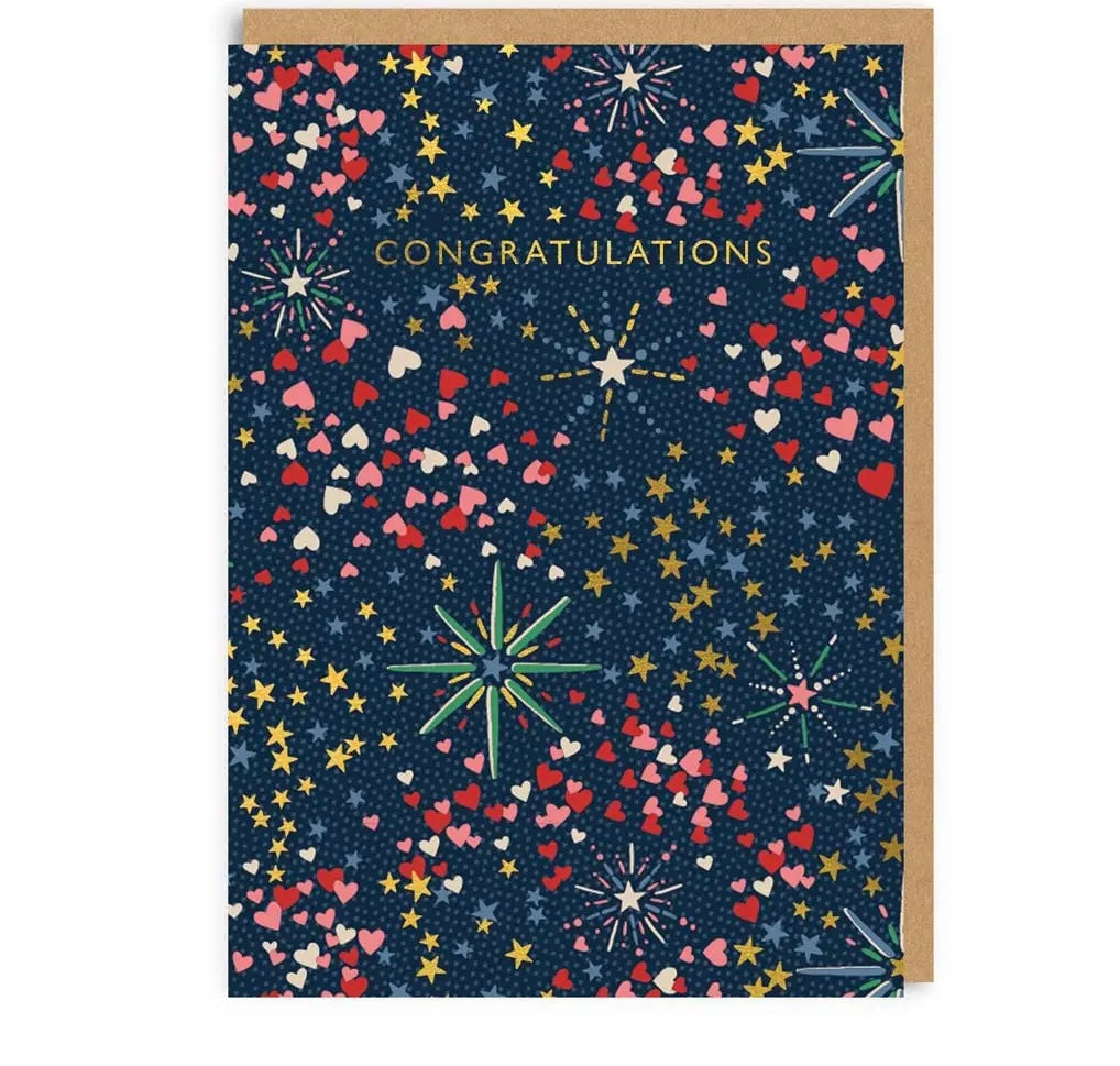 Congratulations Fireworks Card