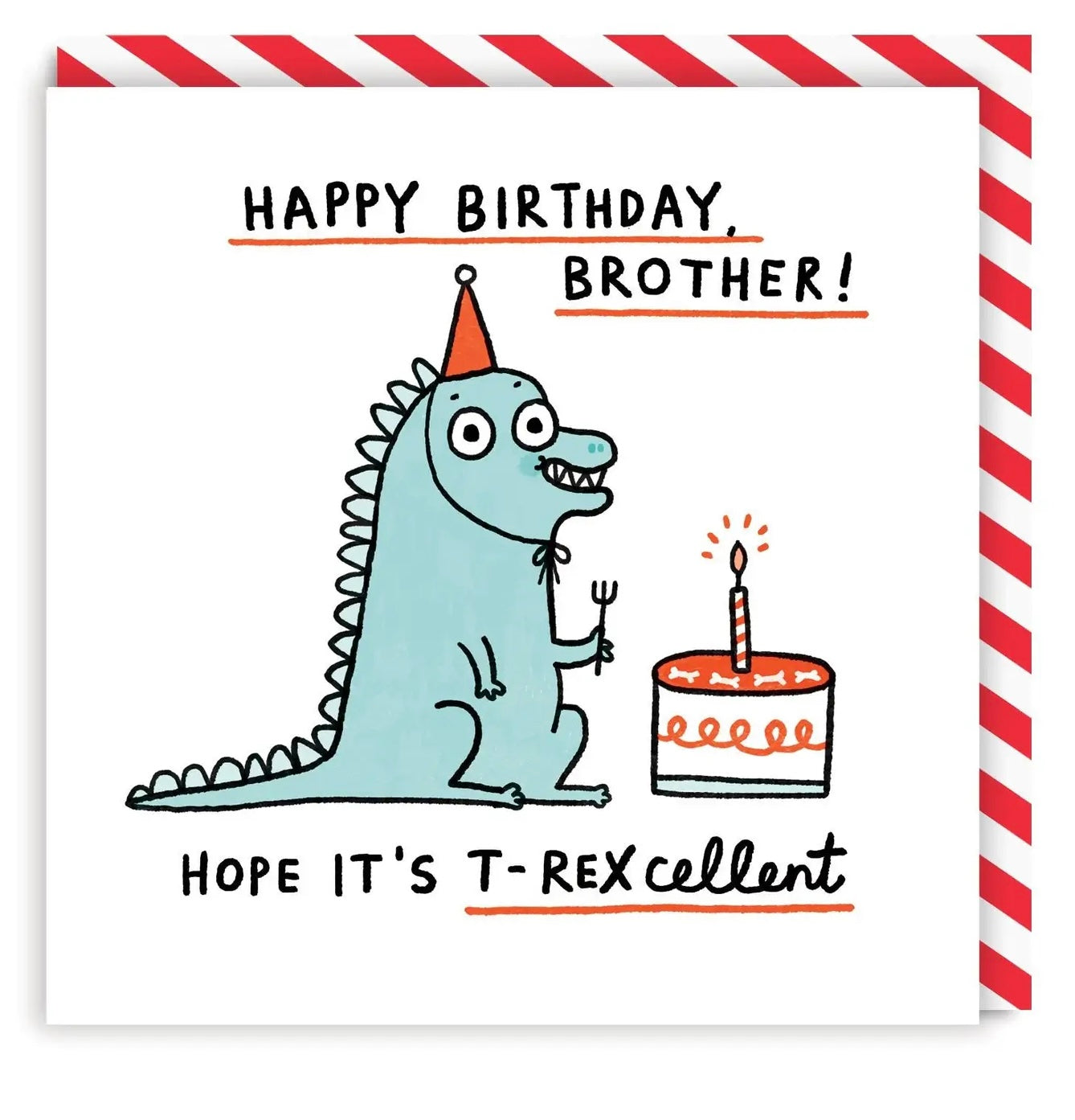 T-rexellent Birthday Brother Greeting Card
