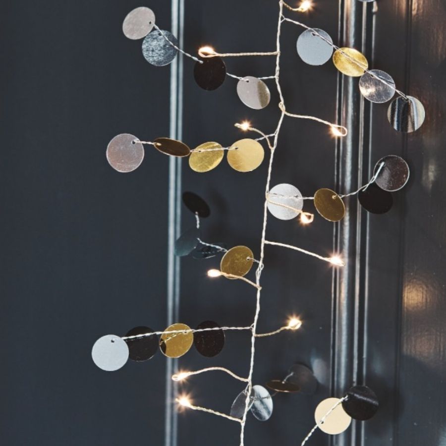 Gold Confetti Light Chain- with transformer