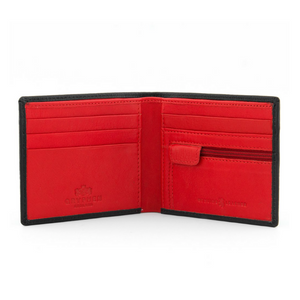 Gryphen Black & Red Leather Wallet