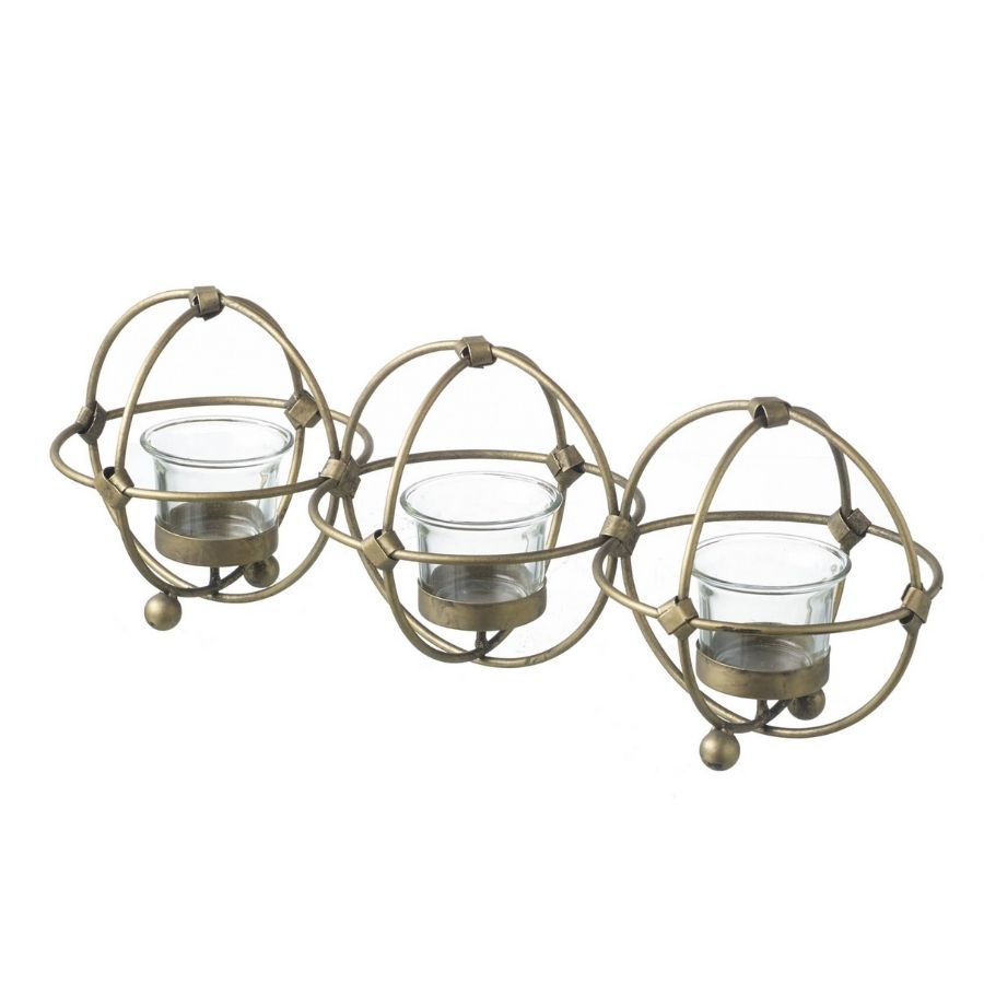 Gold Sphere Candle holders