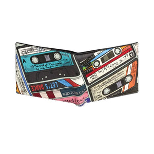 Cassette Tape Black Leather Wallet-Back to the 80’s