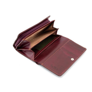 Brown Leather Flap Over Purse