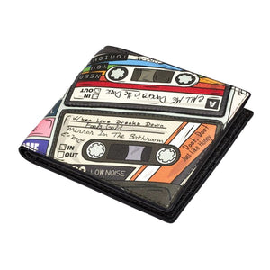 Cassette Tape Black Leather Wallet-Back to the 80’s