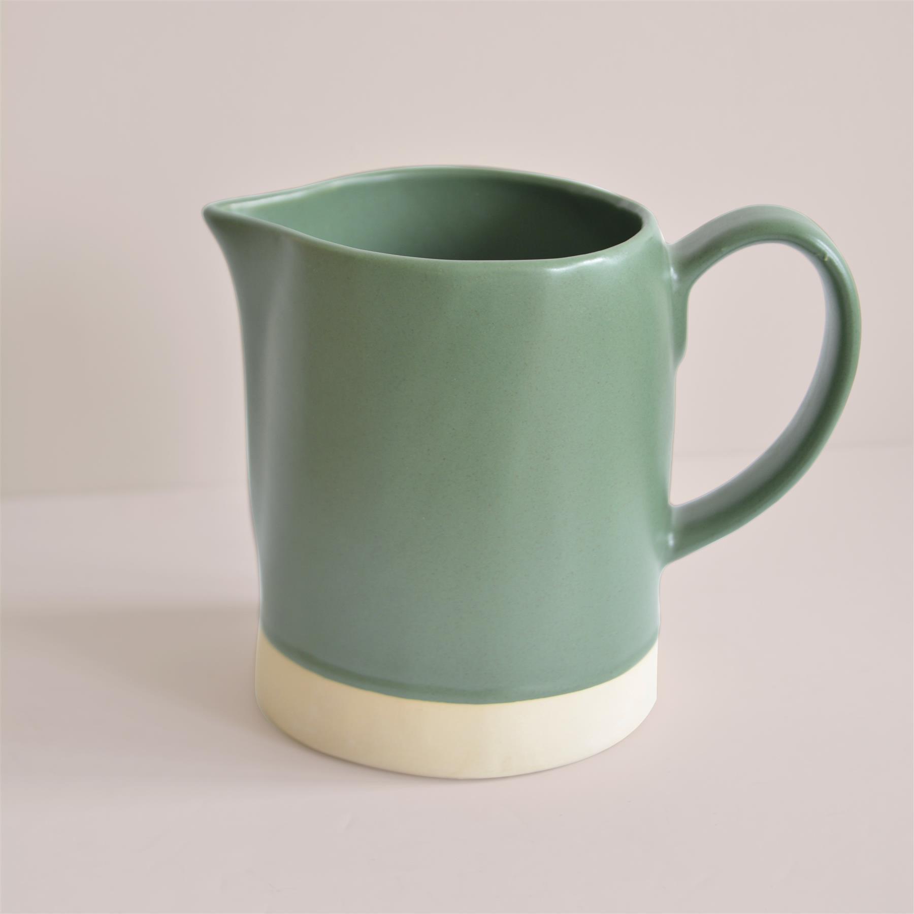 Hand made Jug in Courgette Green