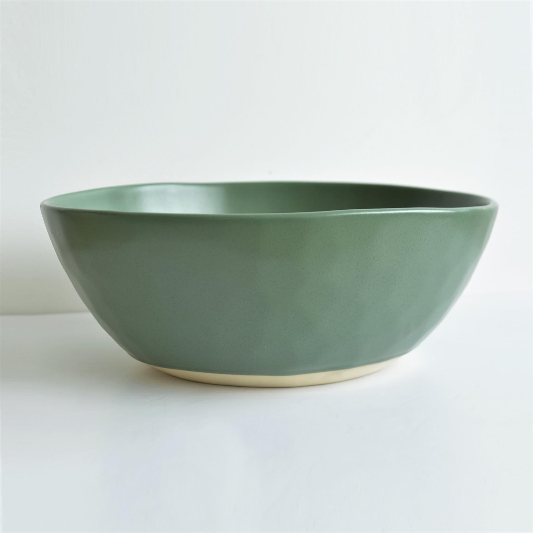 Serving Bowl - Courgette Green