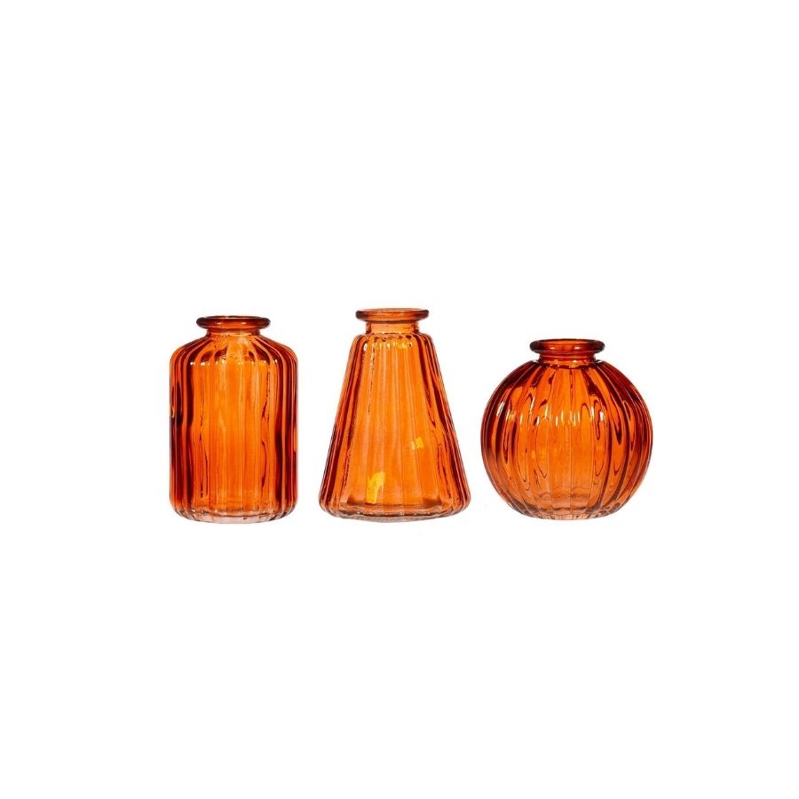 Mini Amber Glass Bud Vase