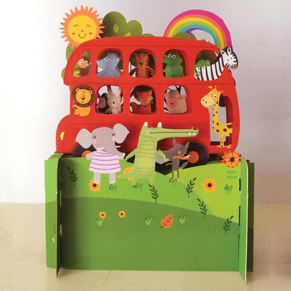 Animal Bus - Children’s 3D Birthday Card
