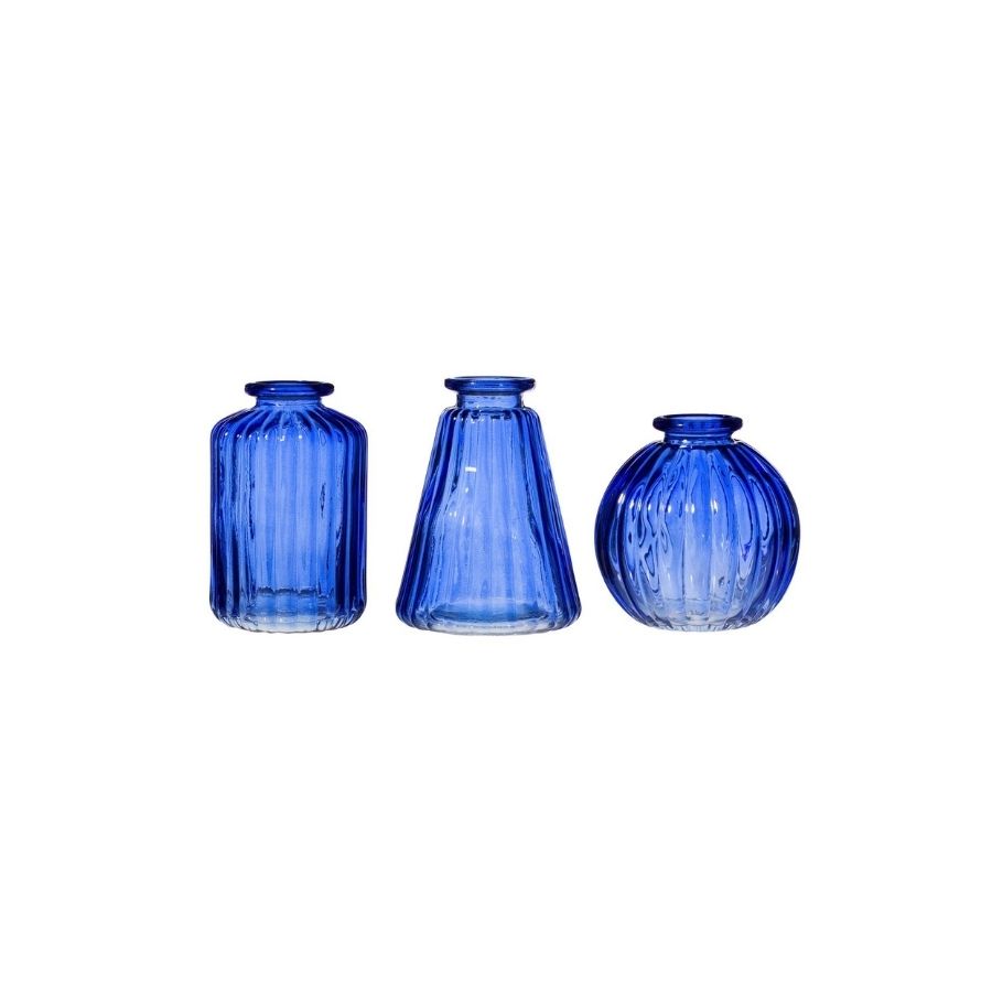 Mini Blue Glass Bud Vase
