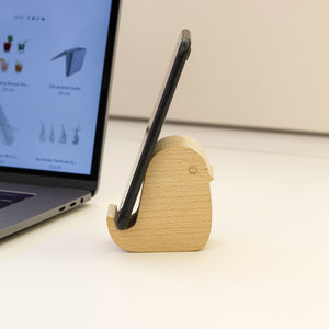 Wooden Bird Phone Stand