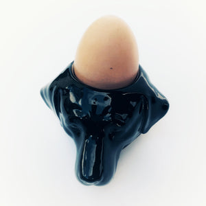 Black Labrador Face Egg Cup