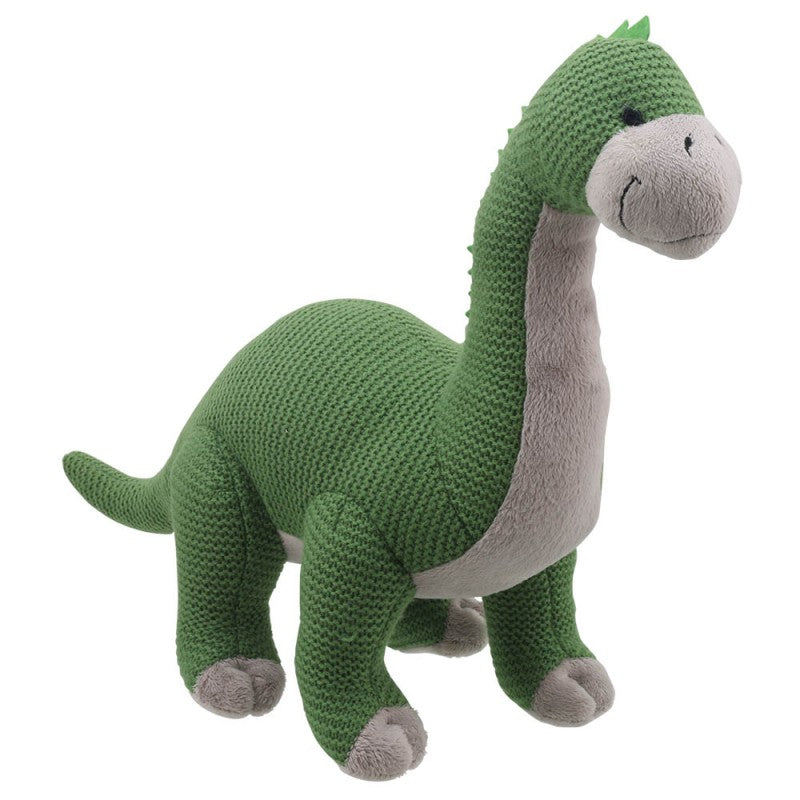 Large Velour Soft Toy - Light green/Brontosaurus - Home All