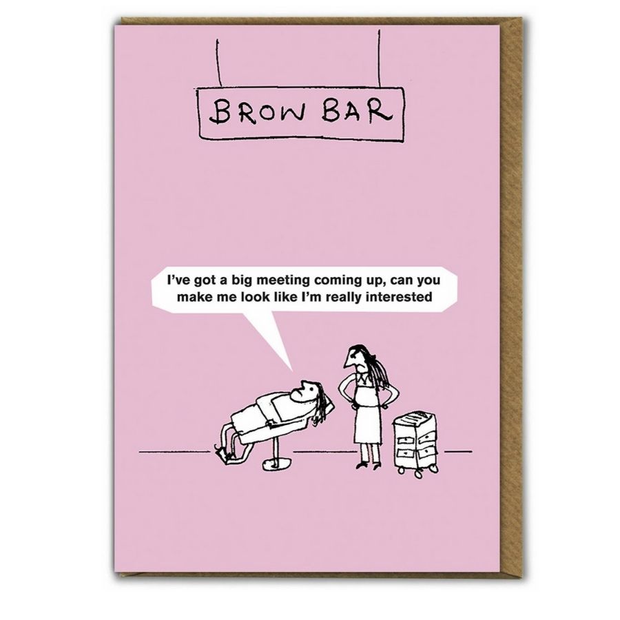 Brow Bar greetings card - Modern Toss