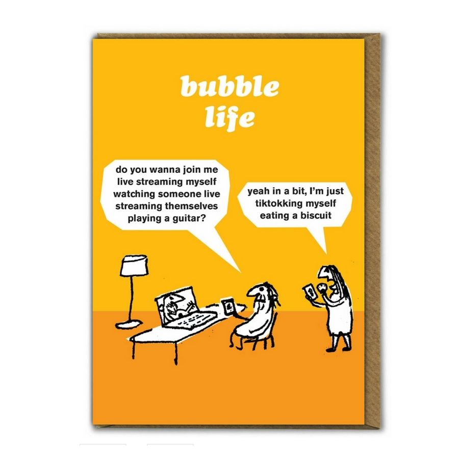 Bubble Life Greetings Card - Modern Toss