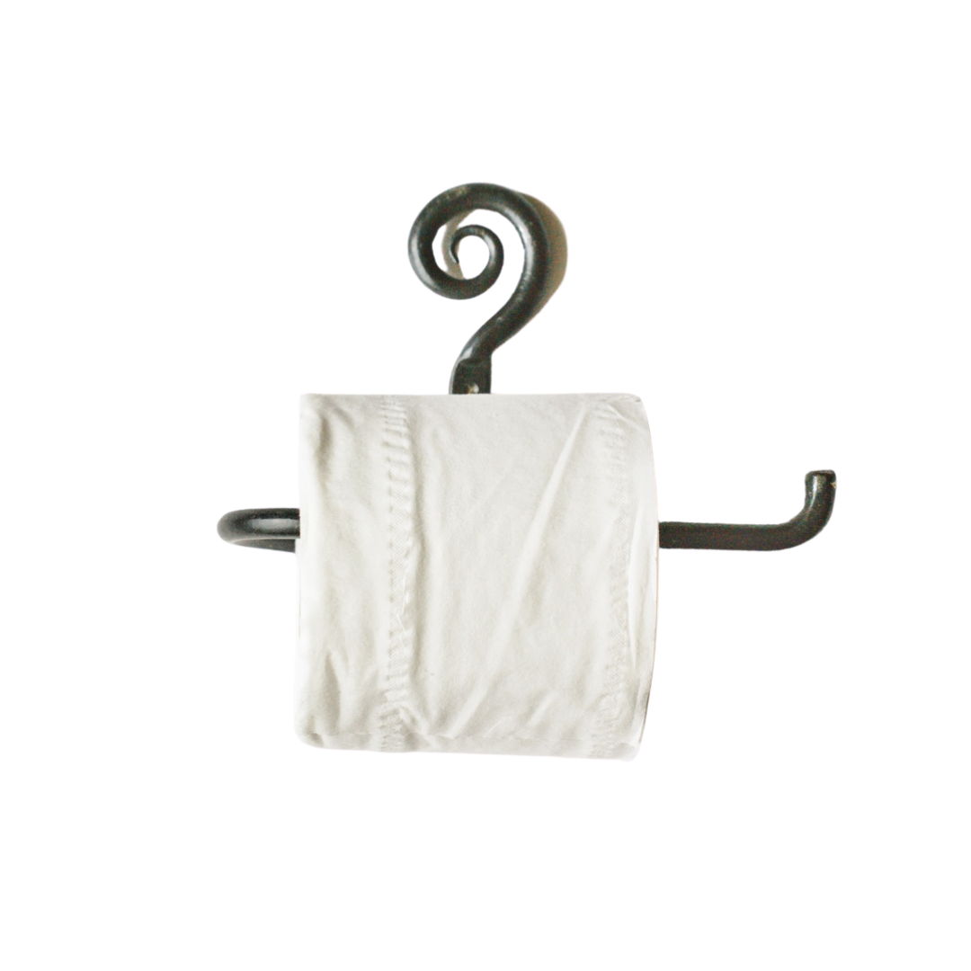 Toilet Roll Holder -Curly Tail Antique Iron