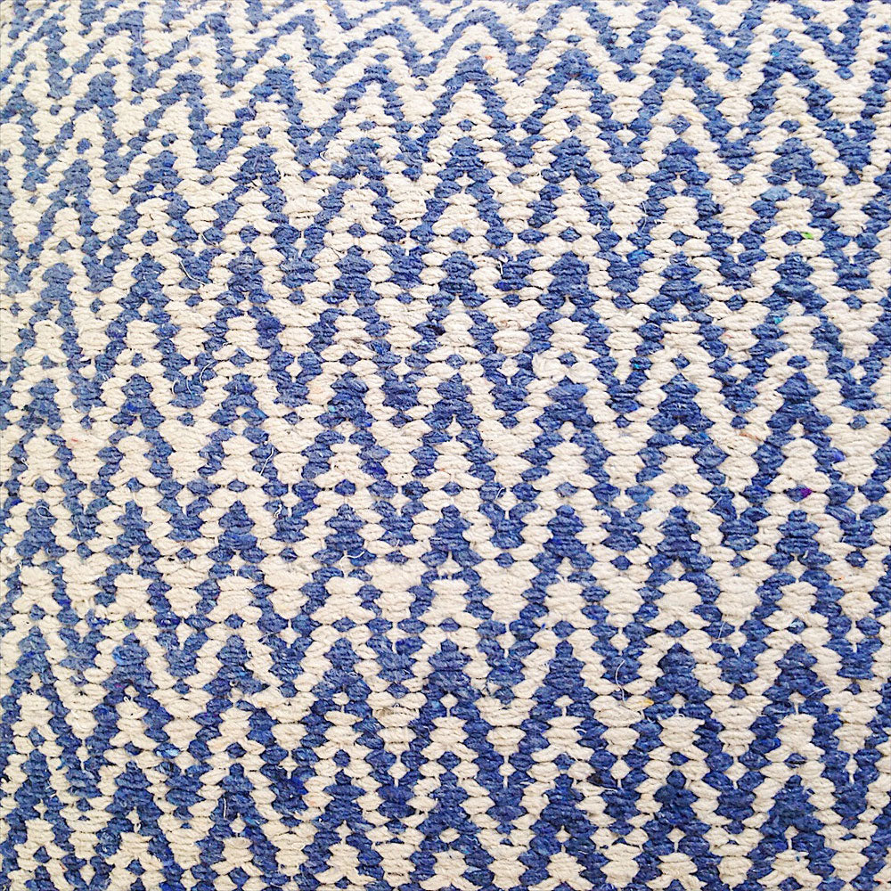 Detail of denim zig zag cushion