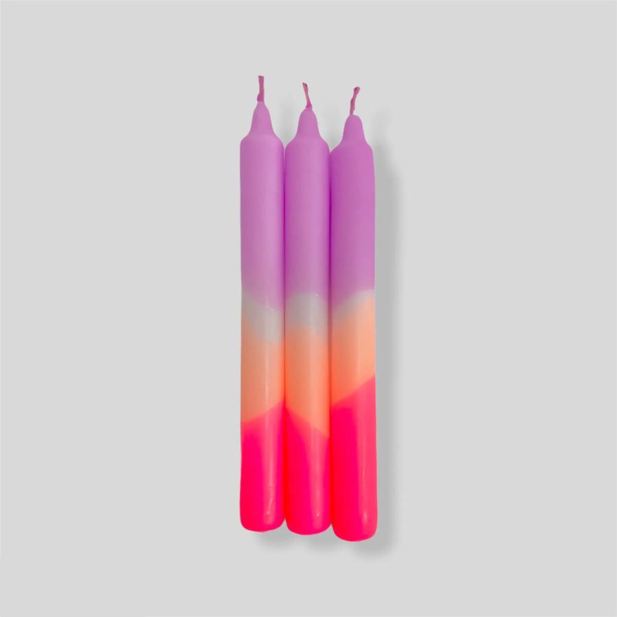 Dip Dye  Neon Candles Plum Mousse