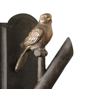 Bird on a branch Bookends detail