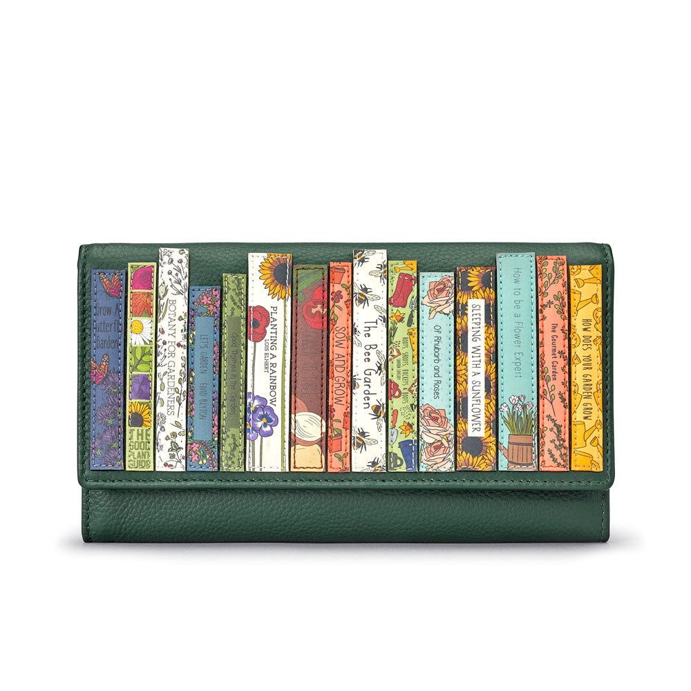 Green Book Flap over leather purse