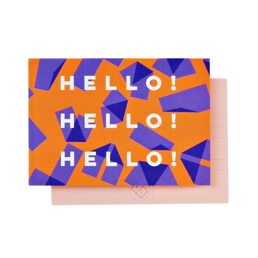 Hello Hello Hello Postcard