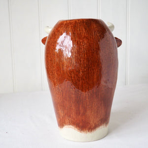 Hereford Bull Vase - Back