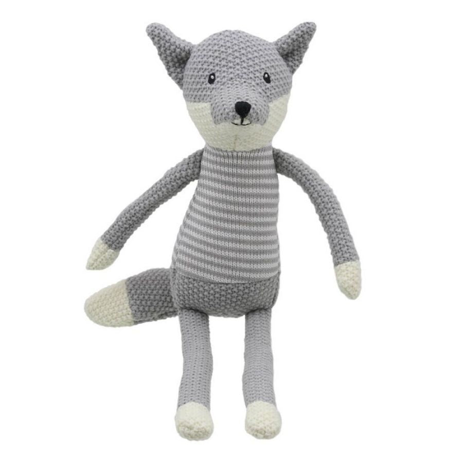 Stripey Fox Knitted Toy