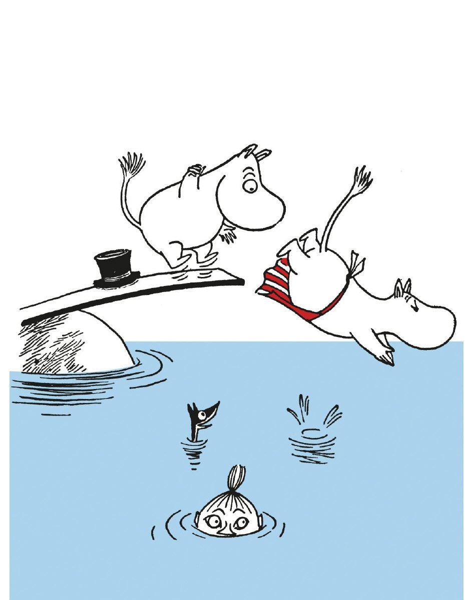 Moomin Diving Letterpress Greeting Card