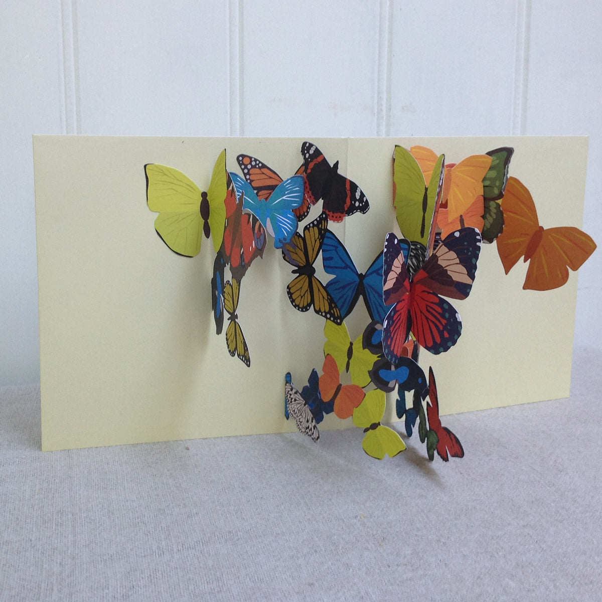 Yellow Butterflies 3D Pop Up greetings card