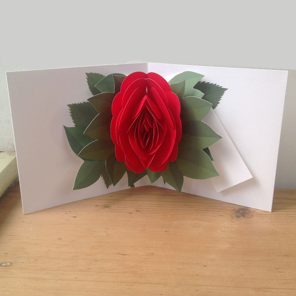 Red Rose luxury pop up card-valentines, special occasion