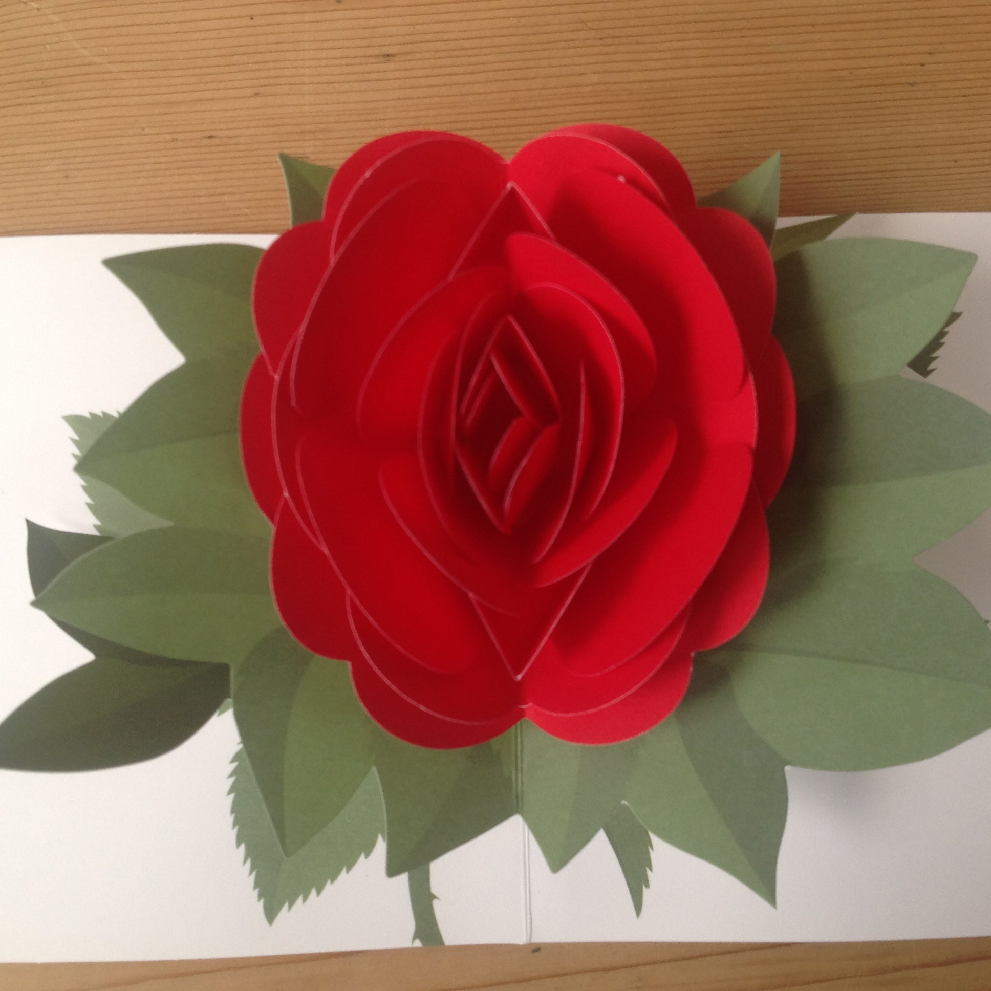 Red Rose 3d card perfect for special occasions