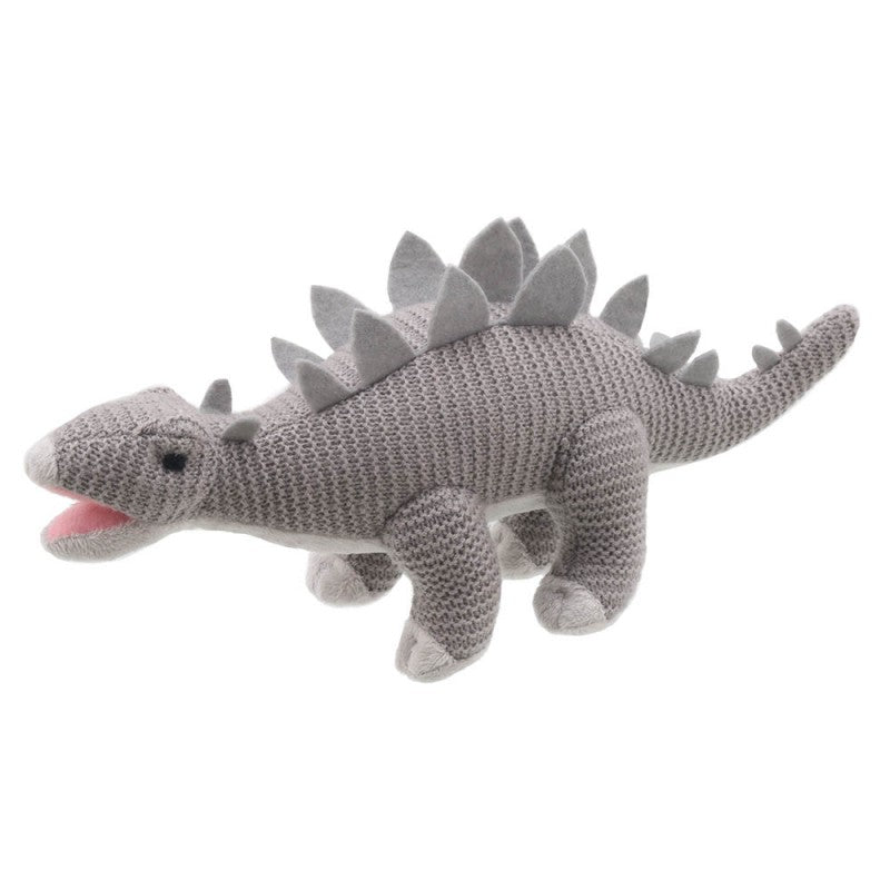 Stegosaurus Dinosaur Knitted Toy- Grey