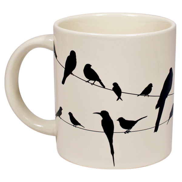Colour changing bird mug
