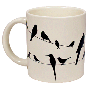 Colour changing bird mug