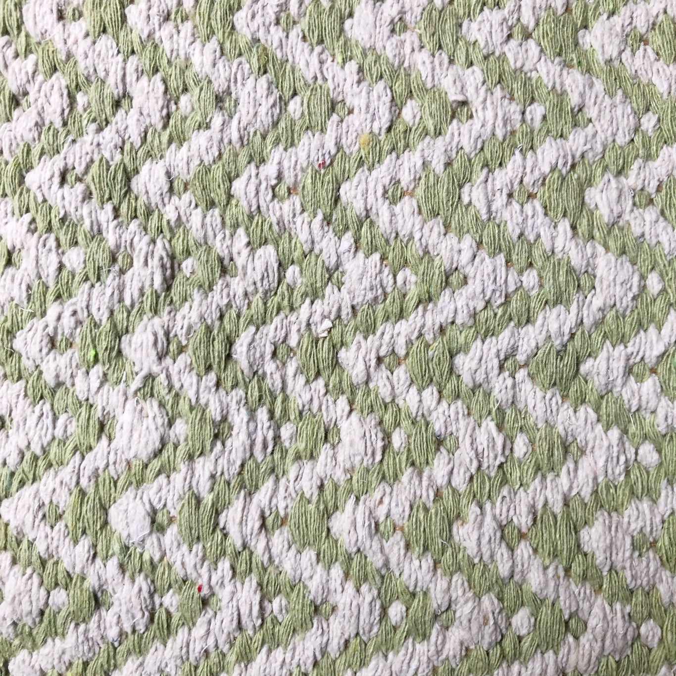 Zigzag Re-cycled Cotton Rug - Pistachio