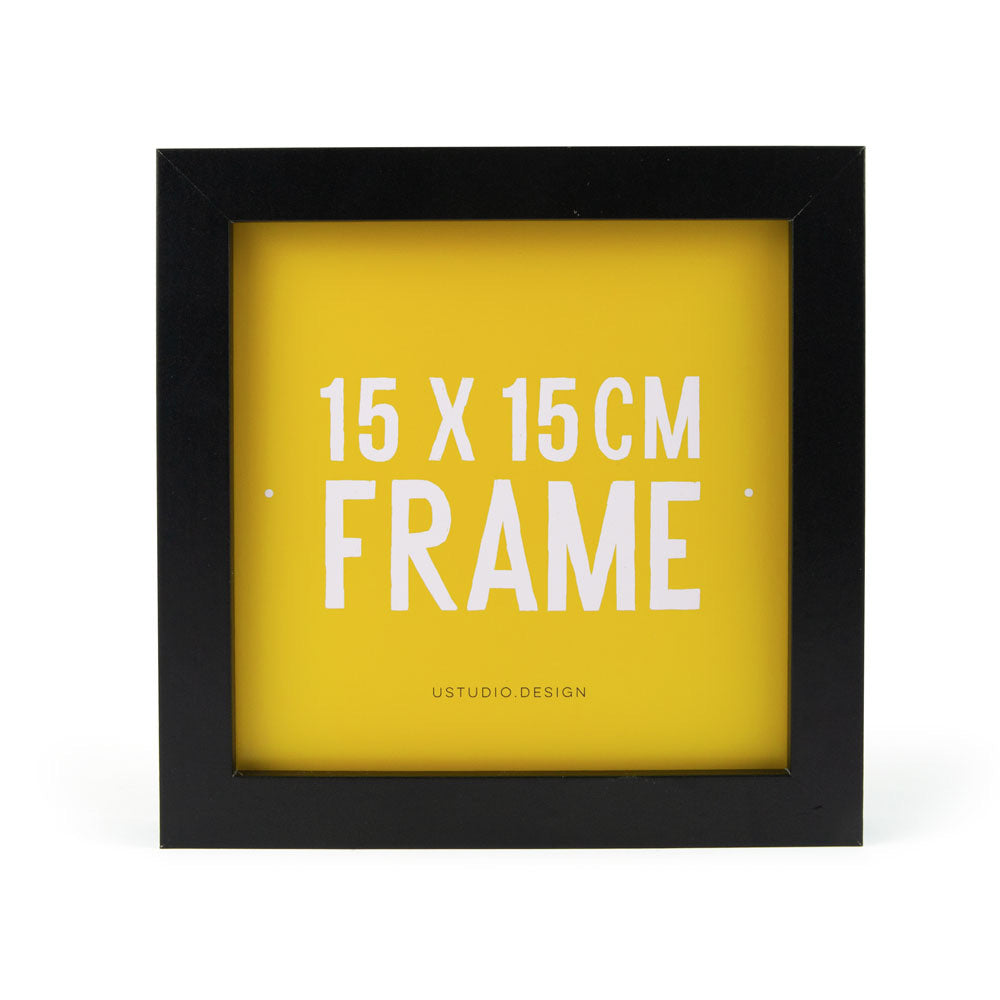 Square Black Photo Frame - 15 x 15cm